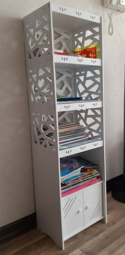 استند کتابخانه و دکوری کمددار ارتفاع 115 سانت