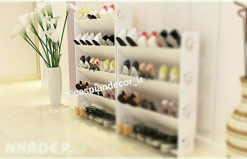 جاکفشی شیب دار طرح گل 5 طبقه سایز بزرگ
