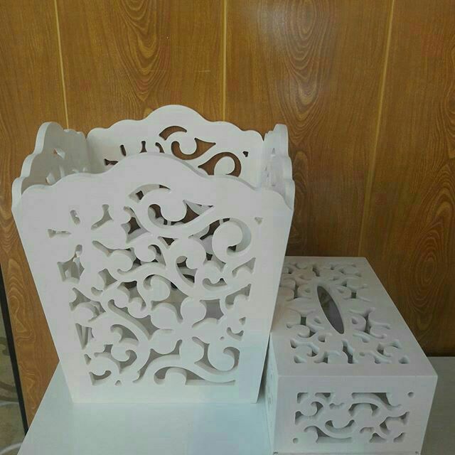 ست سطل و دستمال طرح گلدار
