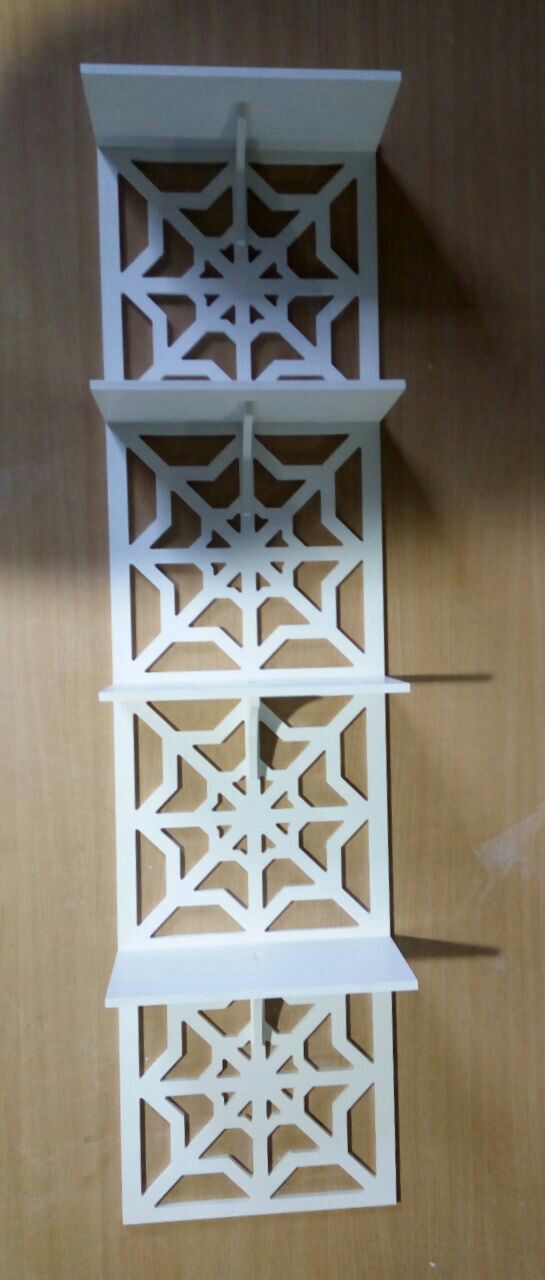 شلف دیواری 4 طبقه طرح اسلیمی ارتفاع 115 سانت