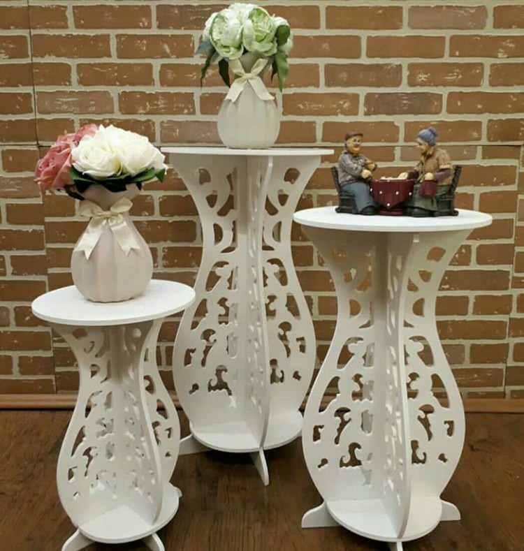 پک سه عددی استند زیر گلدان طرح گلستان مشبک