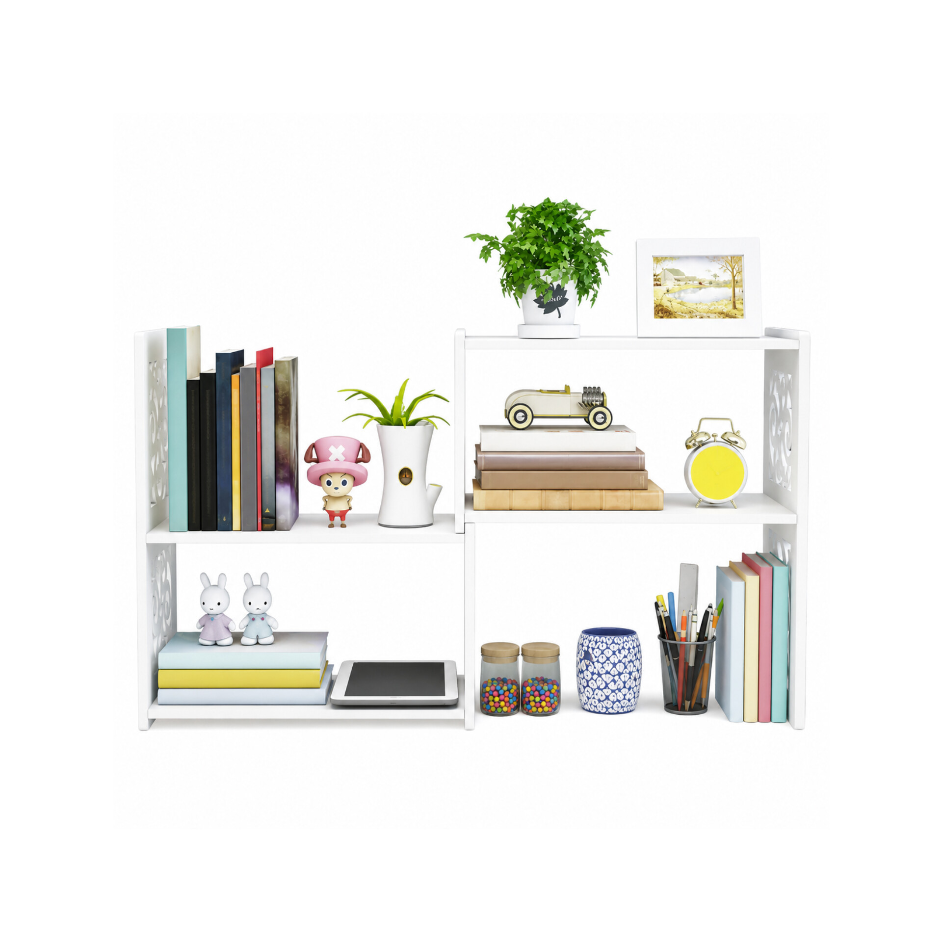 استند کتابخانه و دکوری رومیزی چند حالته ارتفاع 40 سانت
